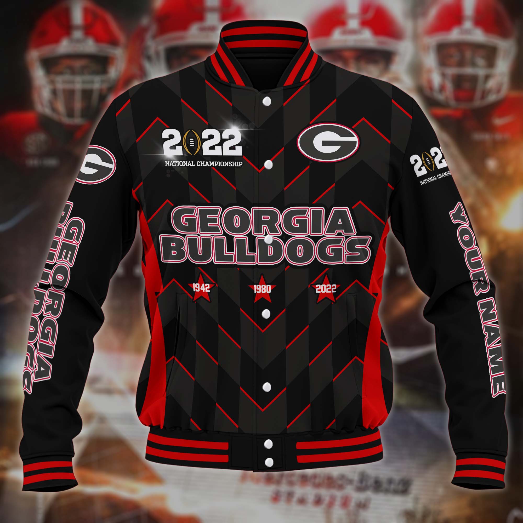 NEW Georgia Bulldogs National Championship 2022 custom Personalized baseball jacket 9