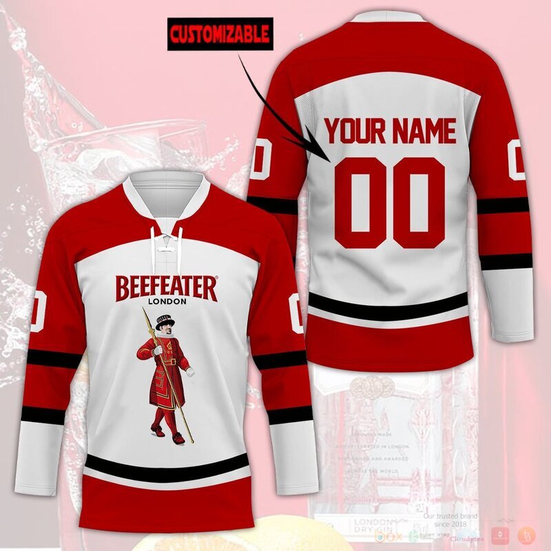 BEST Beefeater Gin Custom name and number Hockey Jersey 2