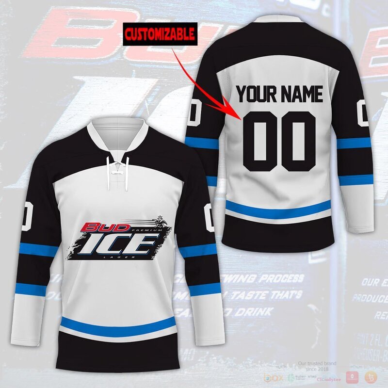 BEST Bud Ice Custom name and number Hockey Jersey 2