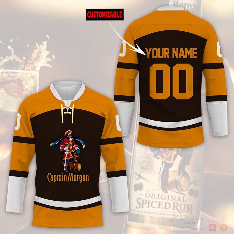BEST Captain Morgan Custom name and number Hockey Jersey 2
