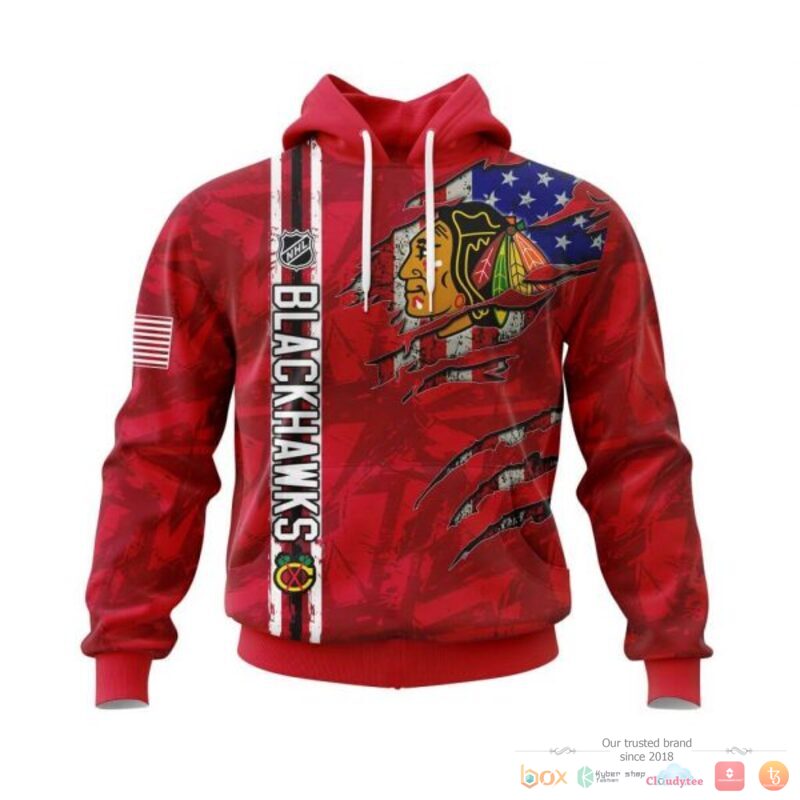 HOT NHL Chicago Blackhawks With American Flag Personalized shirt, hoodie 15
