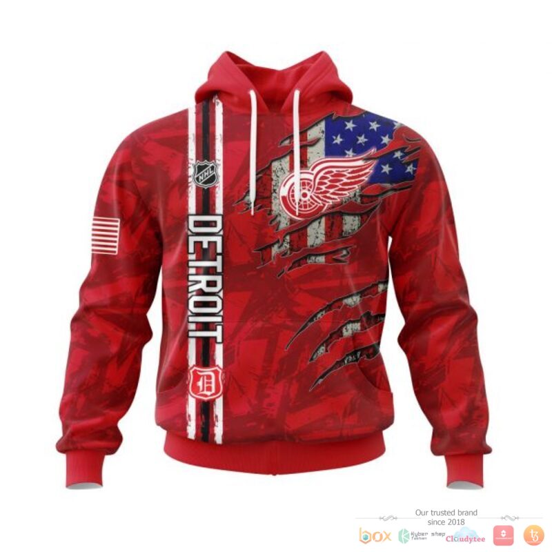 HOT NHL Detroit Red Wings With American Flag Personalized shirt, hoodie 14