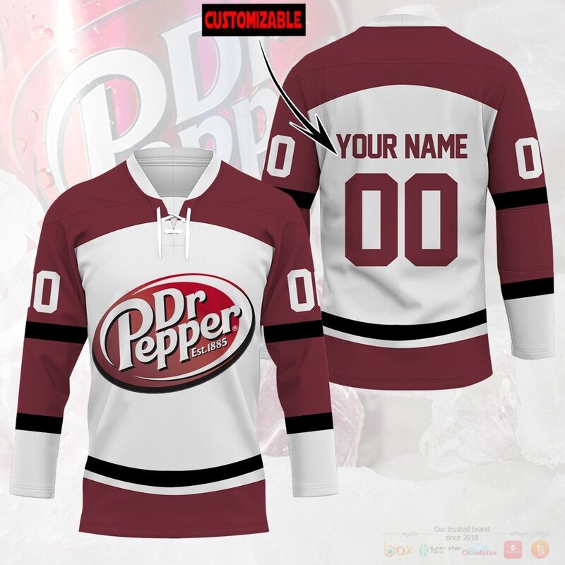 BEST Dr Pepper Custom name and number Hockey Jersey 3