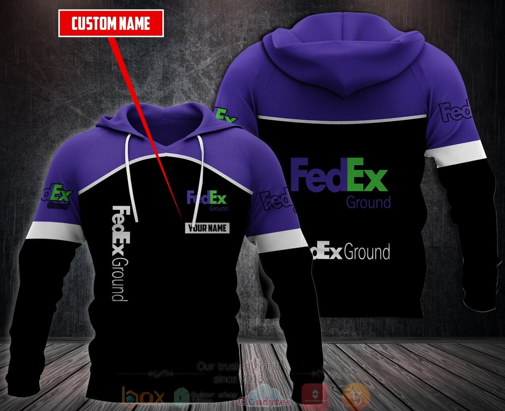 Alternative view of TOP Personalized Fedex Ground 3D All Over Printed Fleece Hoodie, Hoodie