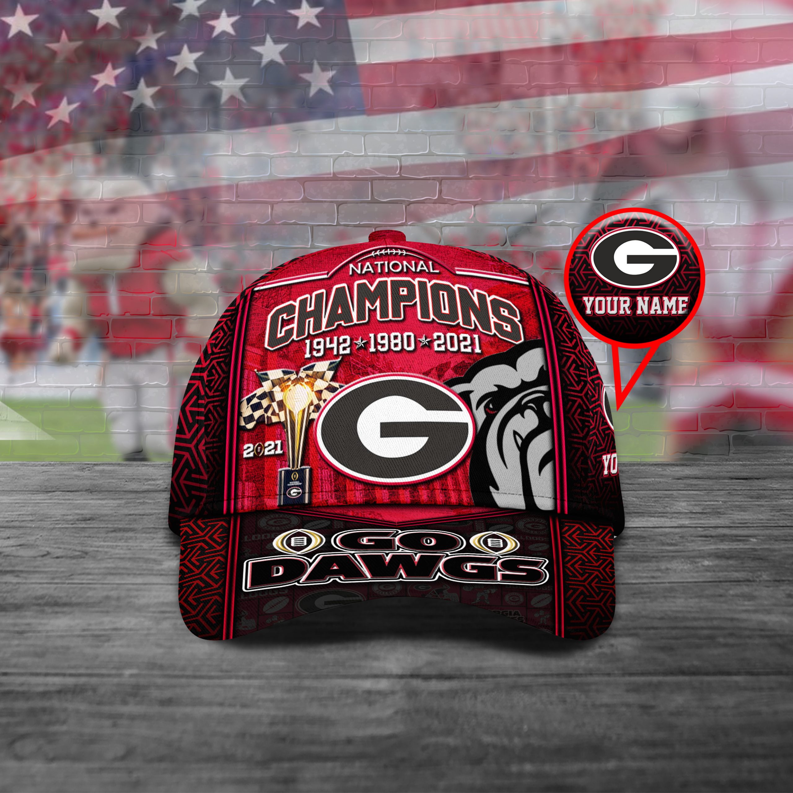 HOT Georgia Bulldogs National Champions Go Dawgs Personalized Cap 18