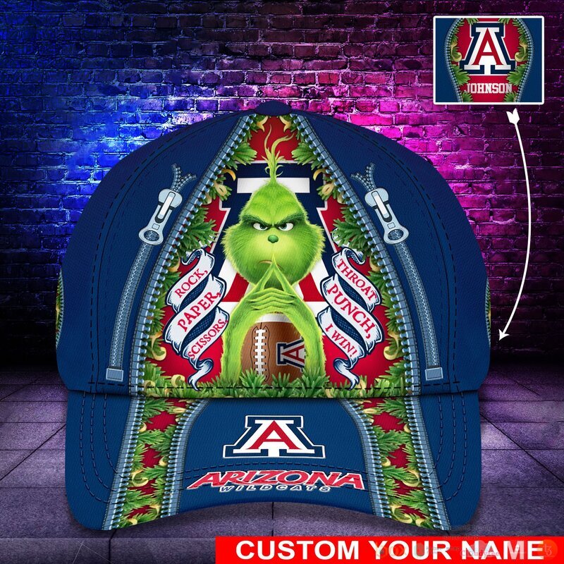 BEST Grinch Arizona Wildcats NCAA Personalized Custom Cap 1