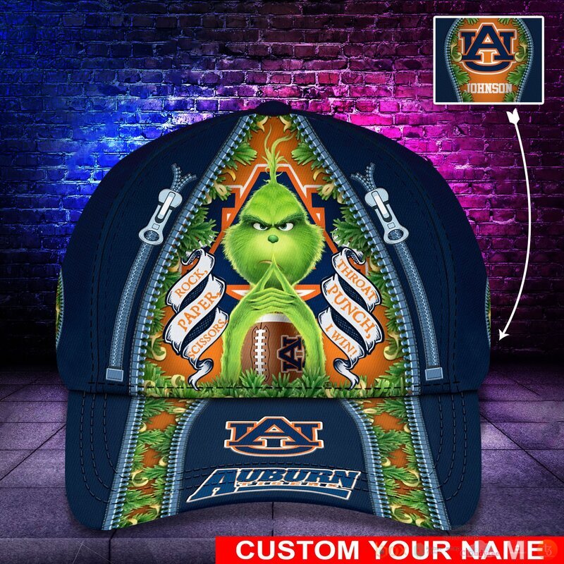 BEST Grinch Auburn Tigers NCAA Personalized Custom Cap 12