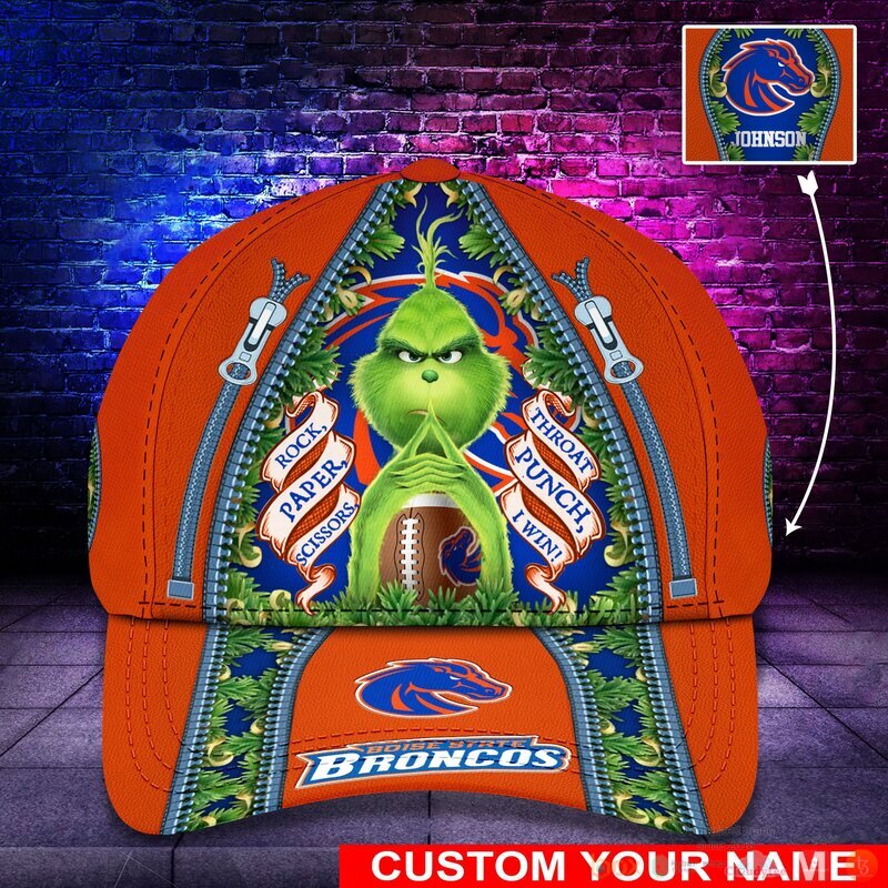 BEST Grinch Boise State Broncos NCAA Personalized Custom Cap 8