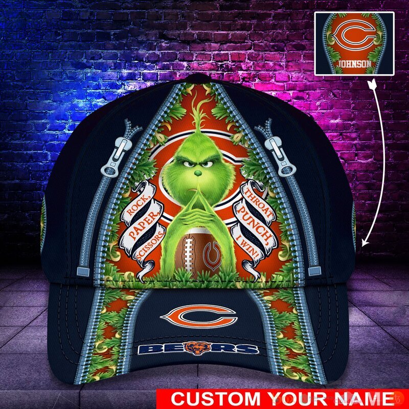 BEST Grinch Chicago Bears NFL Personalized Custom Cap 1