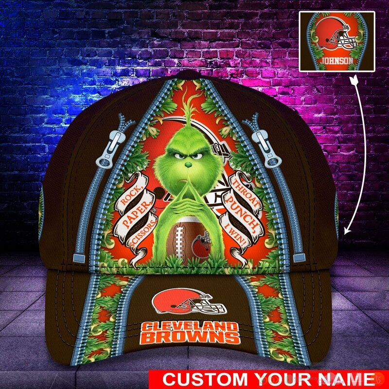 BEST Grinch Cleveland Browns NFL Personalized Custom Cap 9