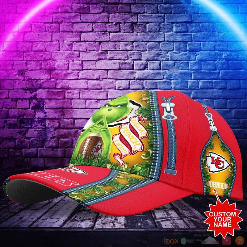 BEST Grinch Kansas City Chiefs NFL Personalized Custom Cap 5