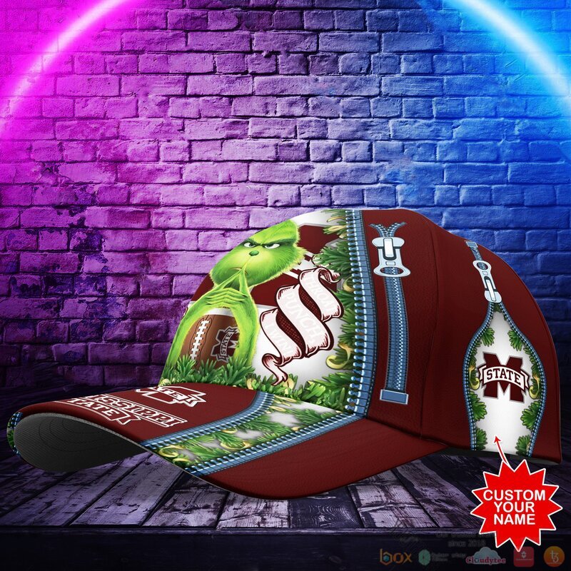 BEST Grinch Mississippi State Bulldogs NCAA Personalized Custom Cap 13