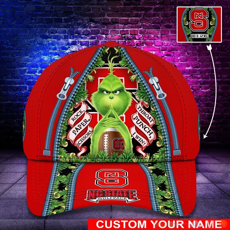 BEST Grinch NC State Wolfpack NCAA Personalized Custom Cap 8