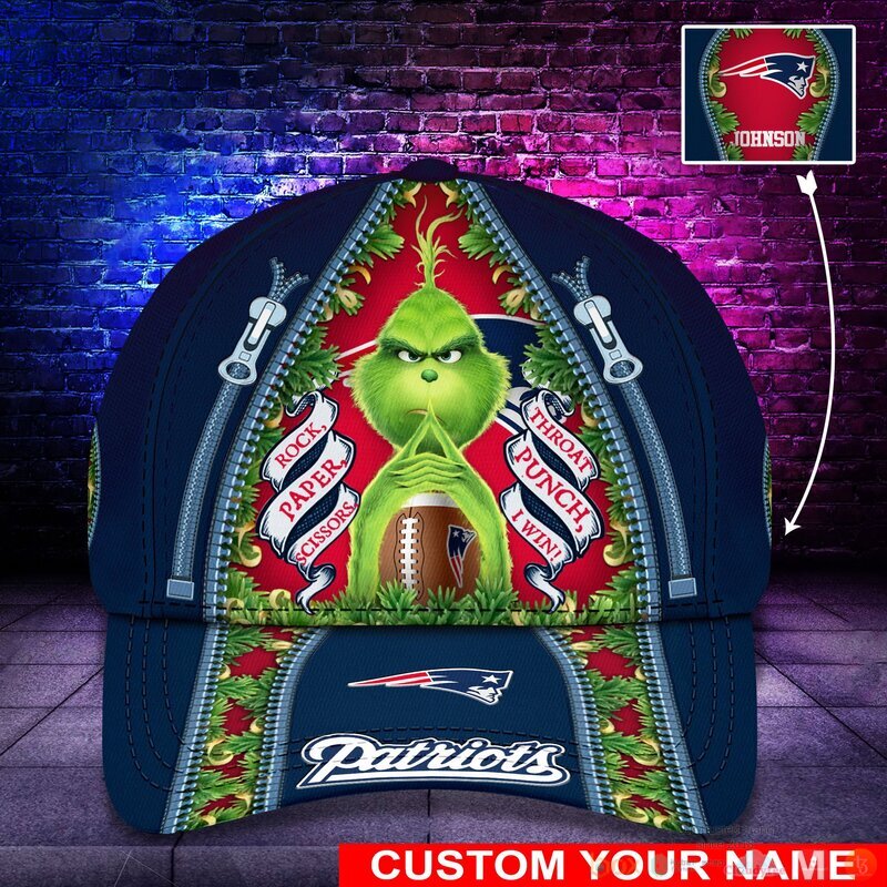 BEST Grinch New England Patriots NFL Personalized Custom Cap 10