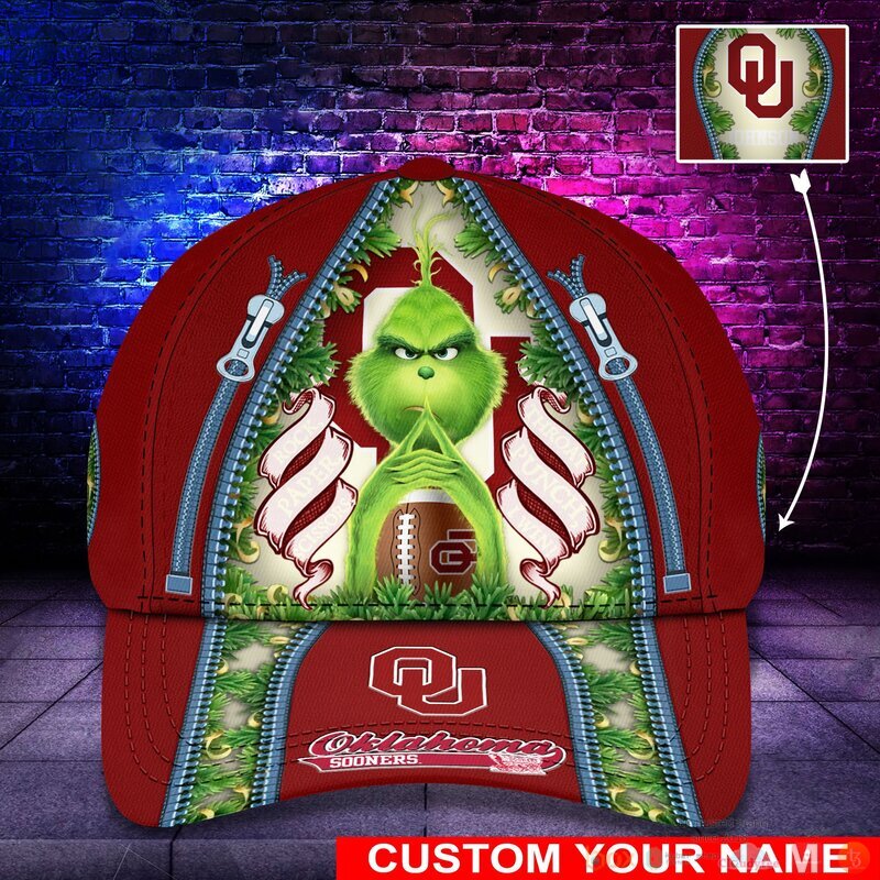 BEST Grinch Oklahoma Sooners NCAA Personalized Custom Cap 9