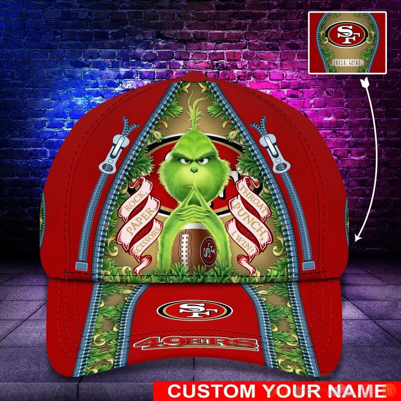 BEST Grinch San Francisco 49ers NFL Personalized Custom Cap 1