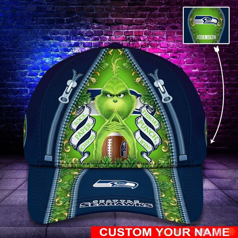 BEST Grinch Seattle Seahawks NFL Personalized Custom Cap 11