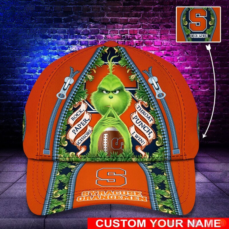 BEST Grinch Syracuse Orange NCAA Personalized Custom Cap 8