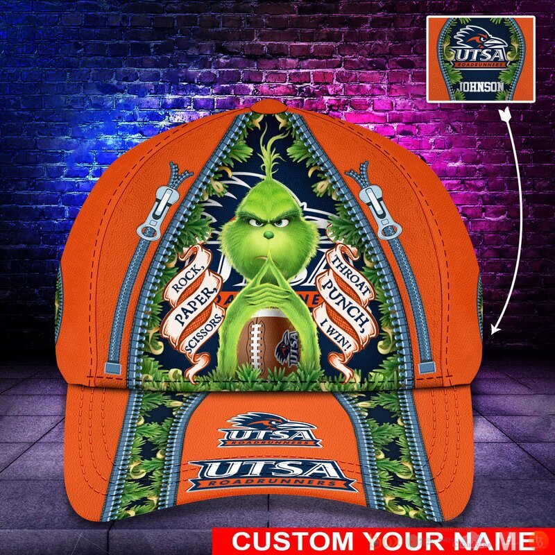 BEST Grinch UTSA Roadrunners NCAA Personalized Custom Cap 11