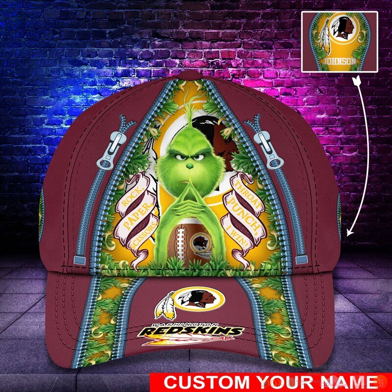 BEST Grinch Washington Redskins NFL Personalized Custom Cap 9