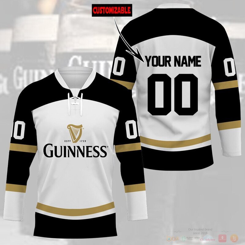 BEST Guinness Beer Custom name and number Hockey Jersey 3