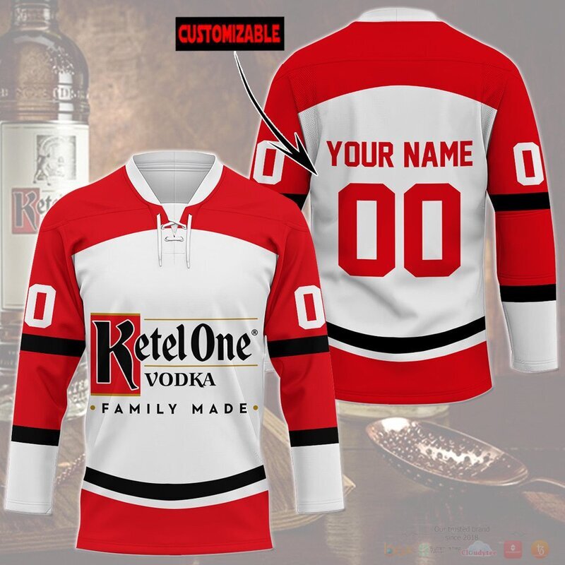 BEST Ketel One Vodka Custom name and number Hockey Jersey 3