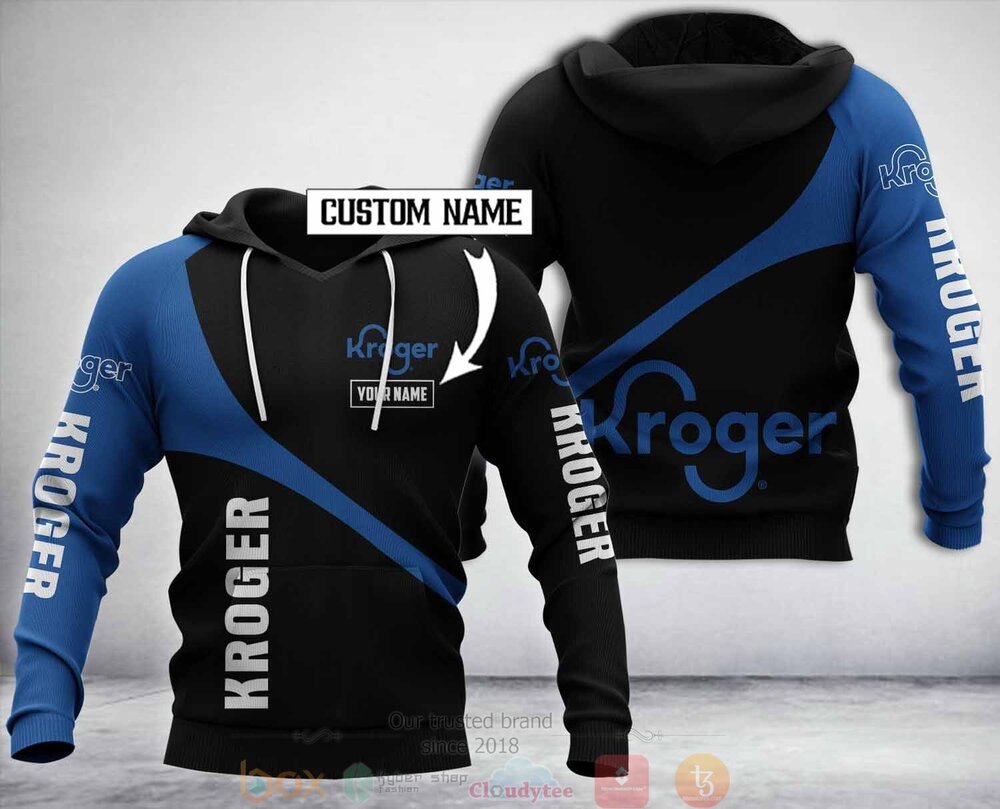 TOP Personalized Kroger Blue Black 3D All Over Printed Hoodie, Zip Hoodie 5