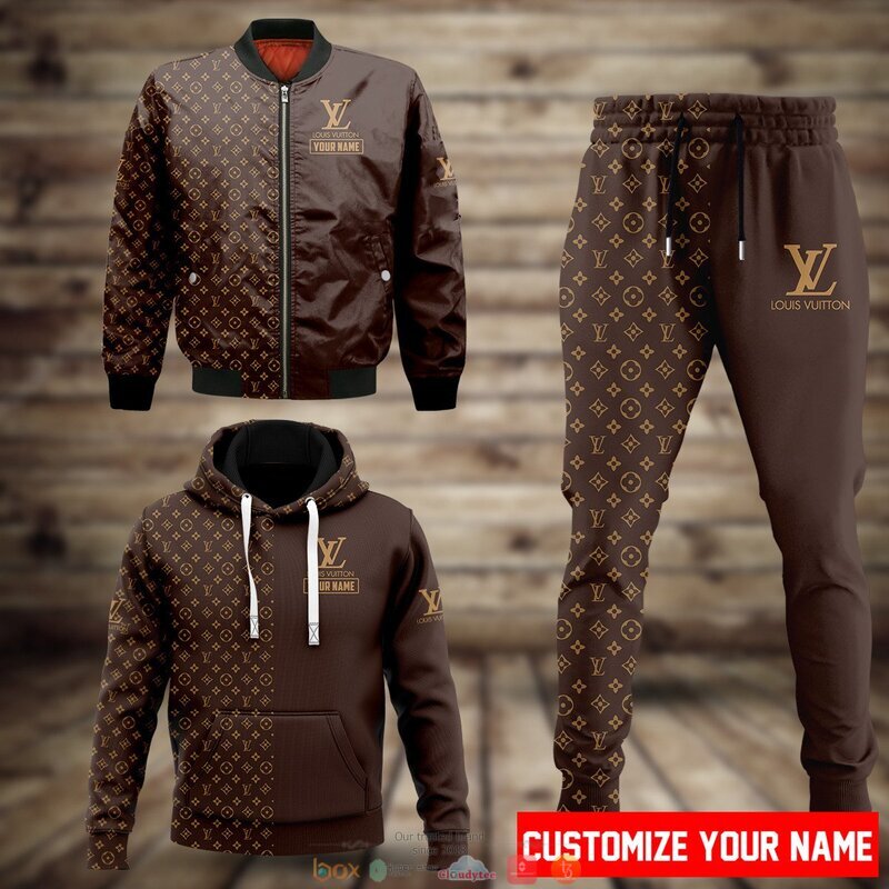 BEST Personalized Louis Vuitton brown full print 3d hoodie, bomber jacket 13