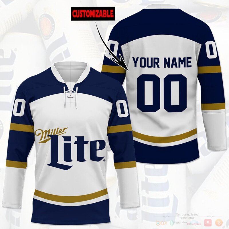BEST Miller Lite Custom name and number Hockey Jersey 3