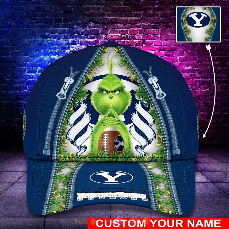 HOT Personalized Byu Cougars Rock Paper Scissors The Grinch NCAA Cap 8