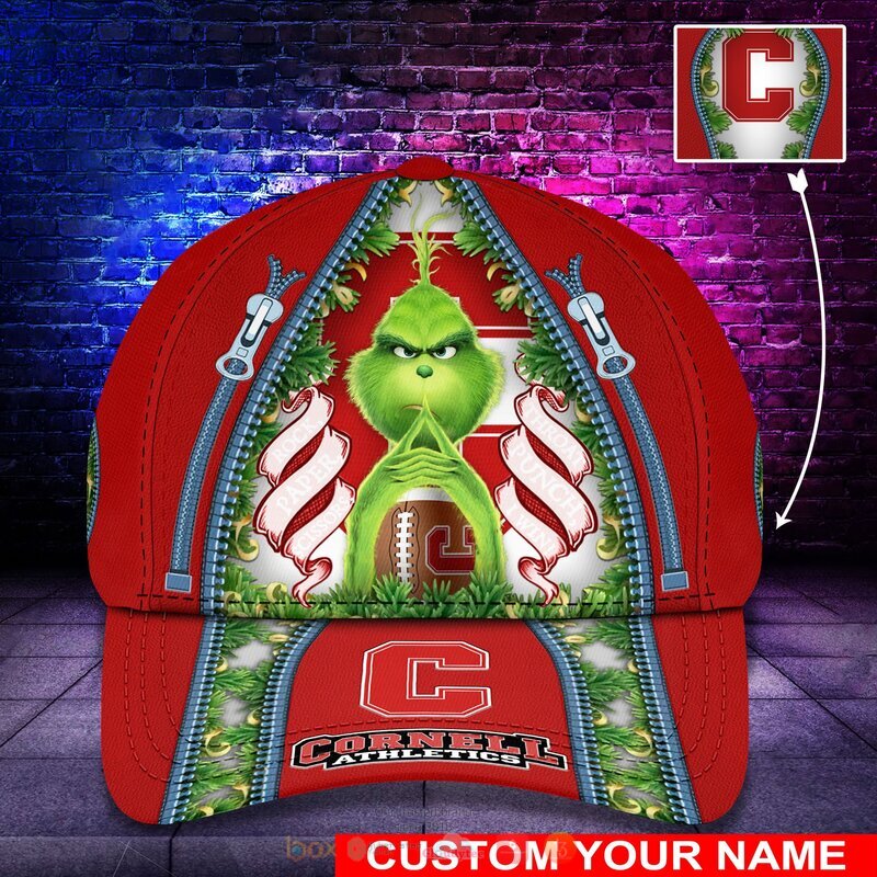HOT Personalized Cornell Big Red Rock Paper Scissors The Grinch NCAA Cap 8
