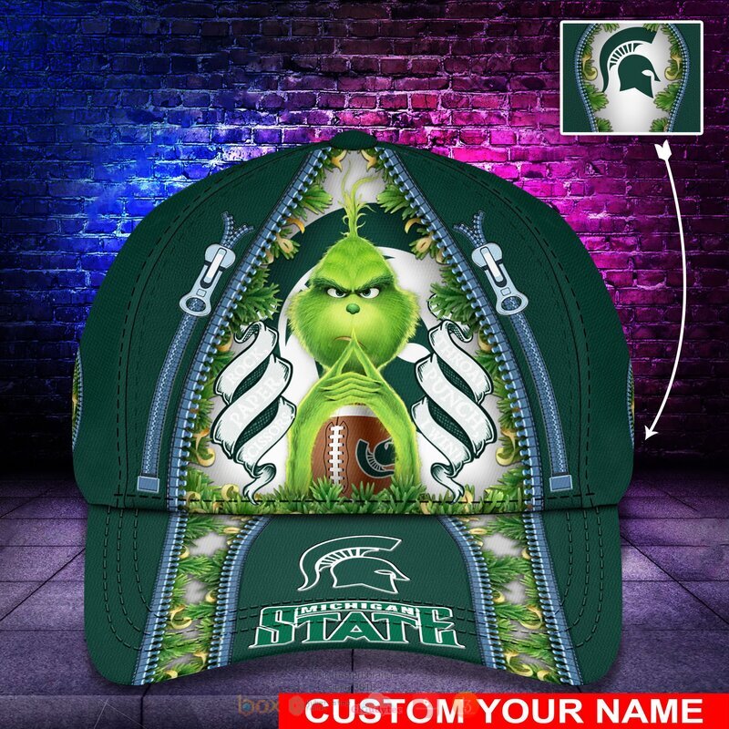 HOT Personalized Michigan State Spartans Rock Paper Scissors The Grinch NCAA Cap 8