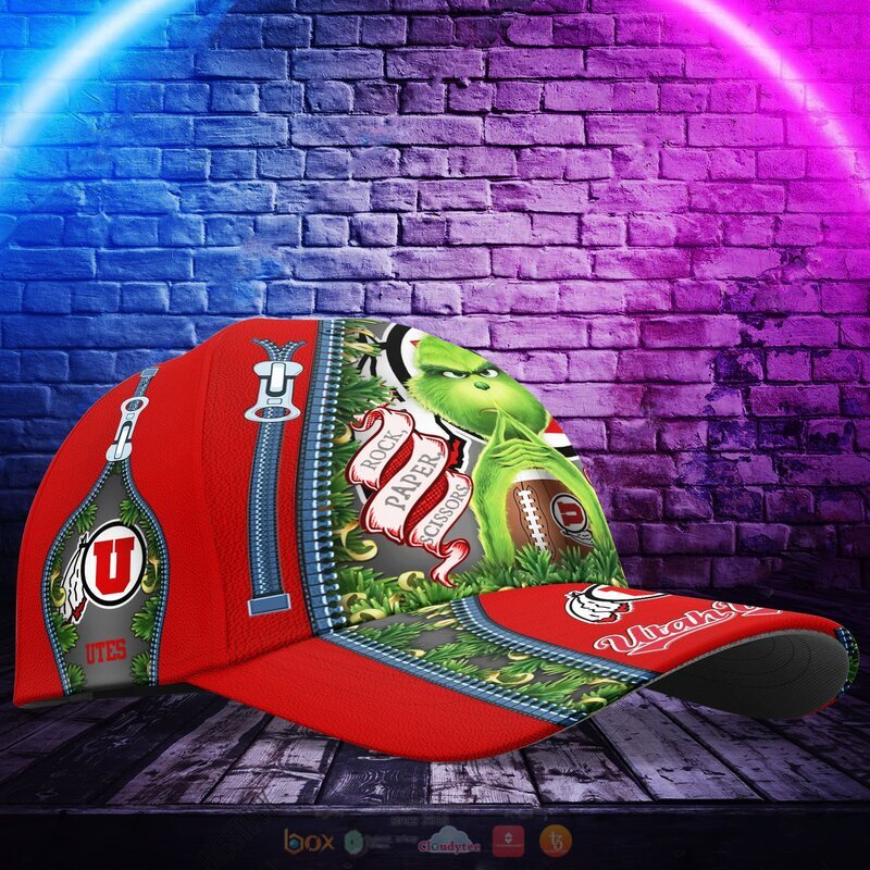 HOT Personalized Utah Utes Rock Paper Scissors The Grinch NCAA Cap 15