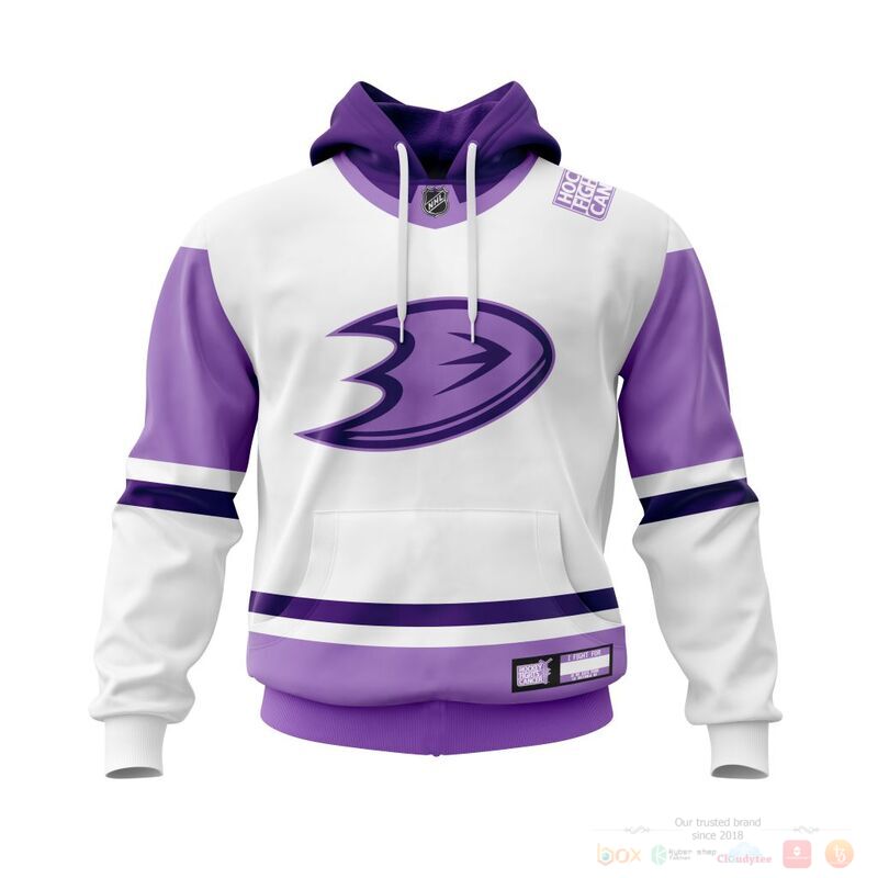 HOT NHL Anaheim Ducks Fights Cancer custom name and number shirt, hoodie 16