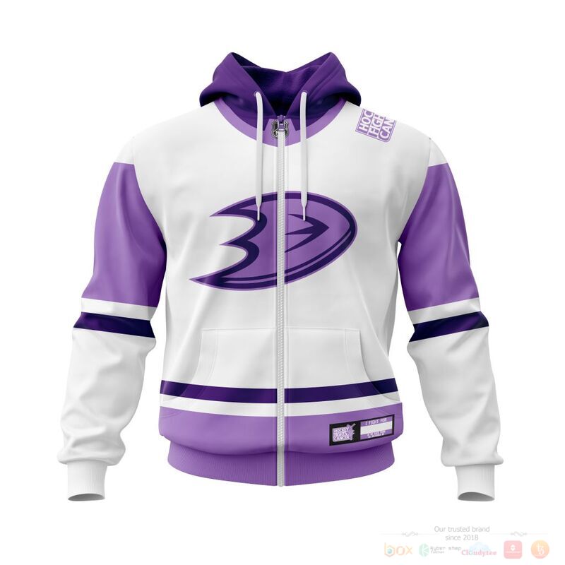HOT NHL Anaheim Ducks Fights Cancer custom name and number shirt, hoodie 2