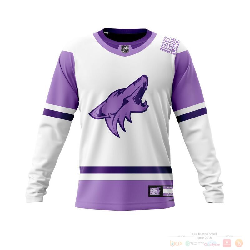 HOT NHL Arizona Coyotes Fights Cancer custom name and number shirt, hoodie 12