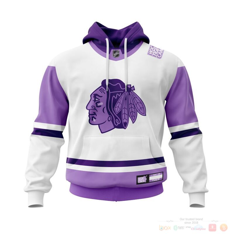 HOT NHL Chicago BlackHawks Fights Cancer custom name and number shirt, hoodie 17