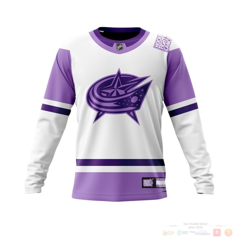 HOT NHL Columbus Blue Jackets Fights Cancer custom name and number shirt, hoodie 5 HOT NHL Columbus Blue Jackets Fights Cancer custom name and number shirt, hoodie - Image 5