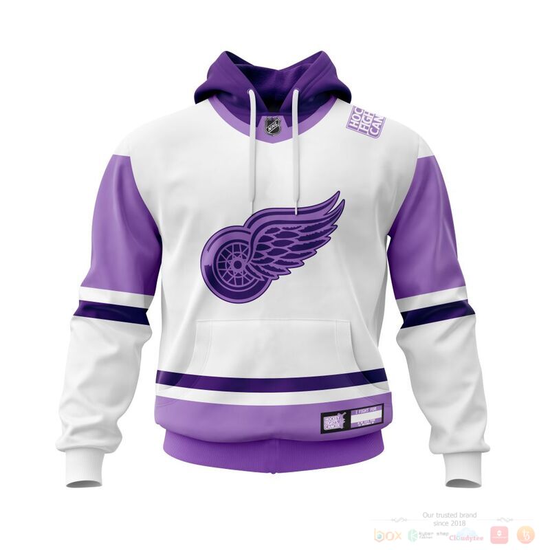 HOT NHL Detroit Red Wings Fights Cancer custom name and number shirt, hoodie 16