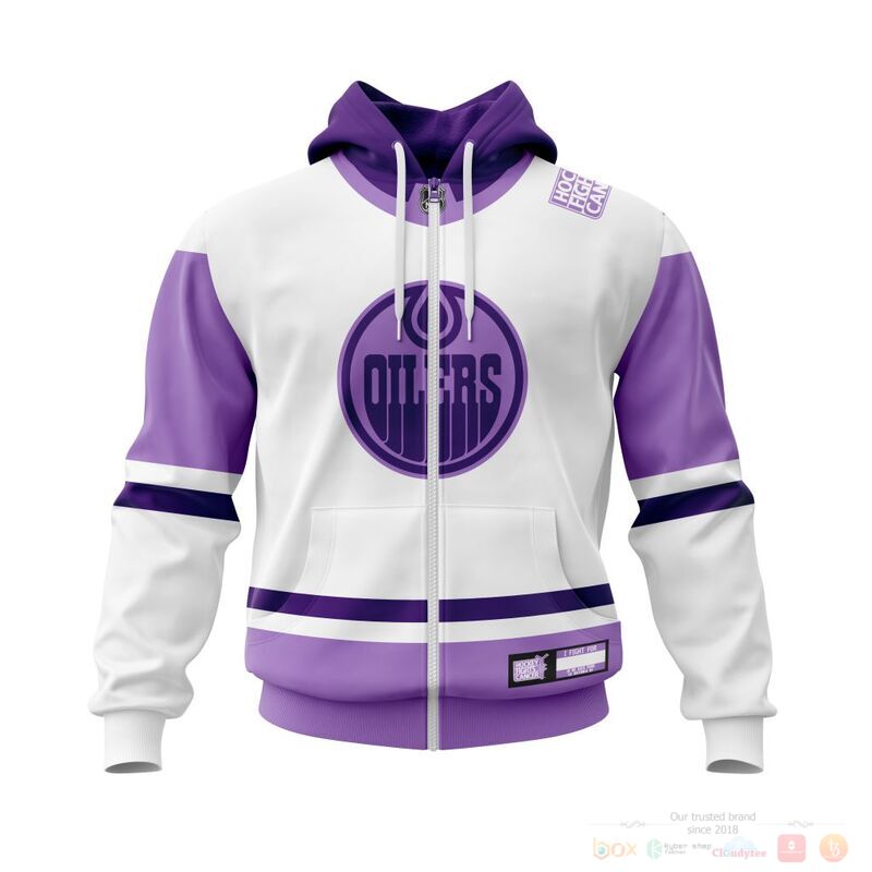 HOT NHL Edmonton Oilers Fights Cancer custom name and number shirt, hoodie 2