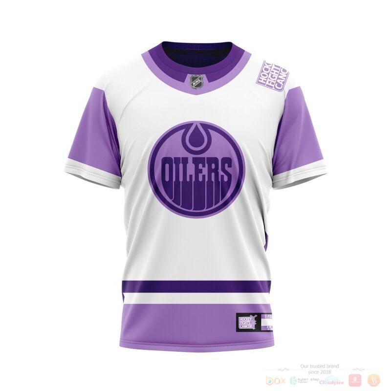 HOT NHL Edmonton Oilers Fights Cancer custom name and number shirt, hoodie 7