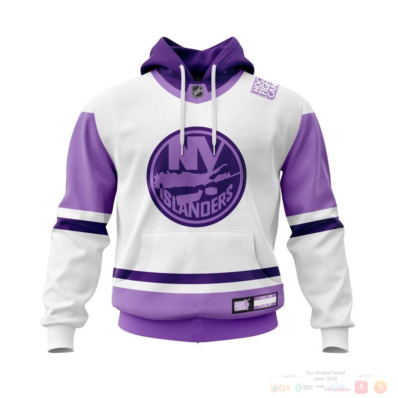 HOT NHL New York Islanders Fights Cancer custom name and number shirt, hoodie 17