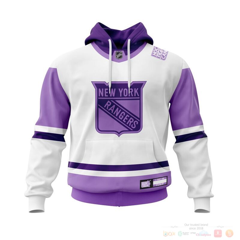 HOT NHL New York Rangers Fights Cancer custom name and number shirt, hoodie 16