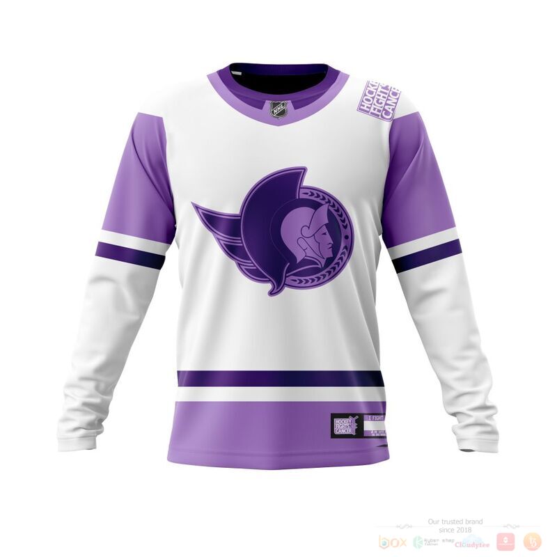 HOT NHL Ottawa Senators Fights Cancer custom name and number shirt, hoodie 12