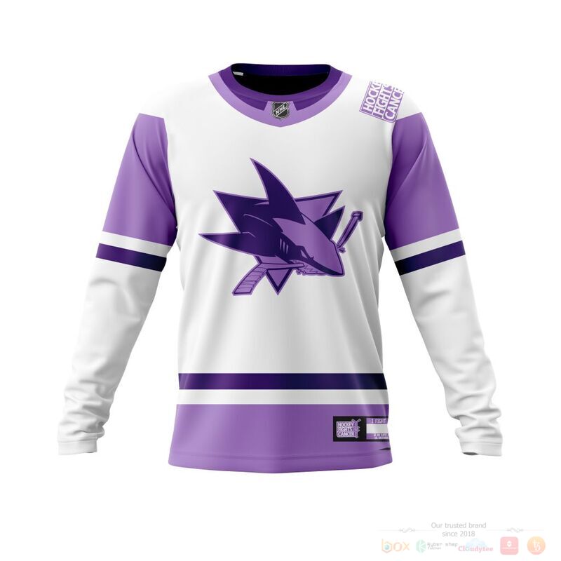 HOT NHL San Jose Sharks Fights Cancer custom name and number shirt, hoodie 12