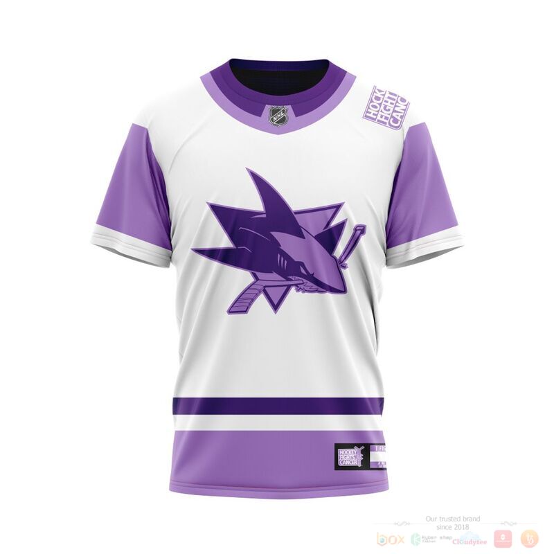 HOT NHL San Jose Sharks Fights Cancer custom name and number shirt, hoodie 14