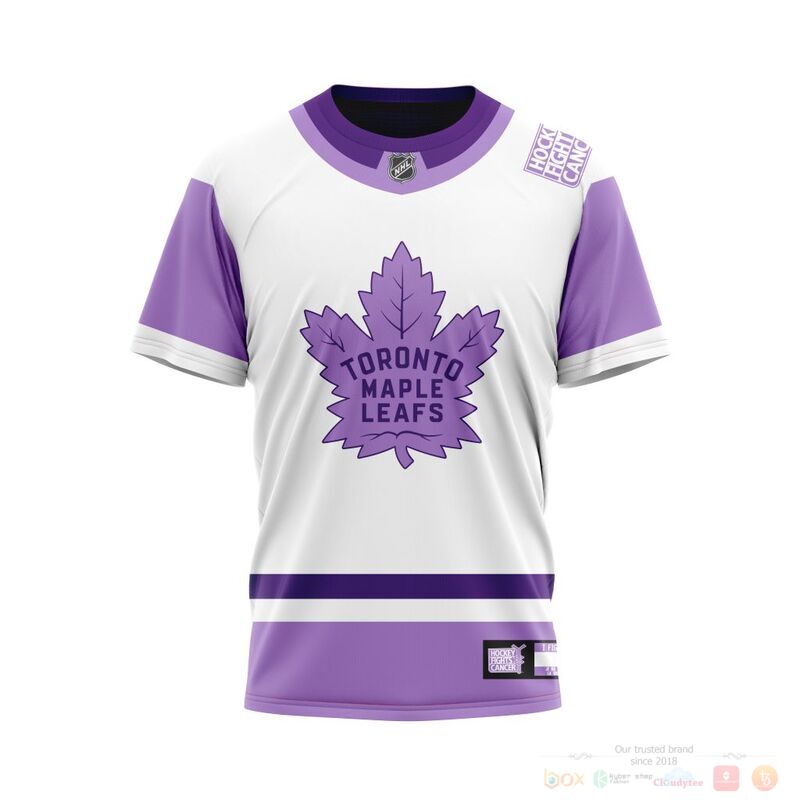HOT NHL Toronto Maple Leafs Fights Cancer custom name and number shirt, hoodie - Image 7