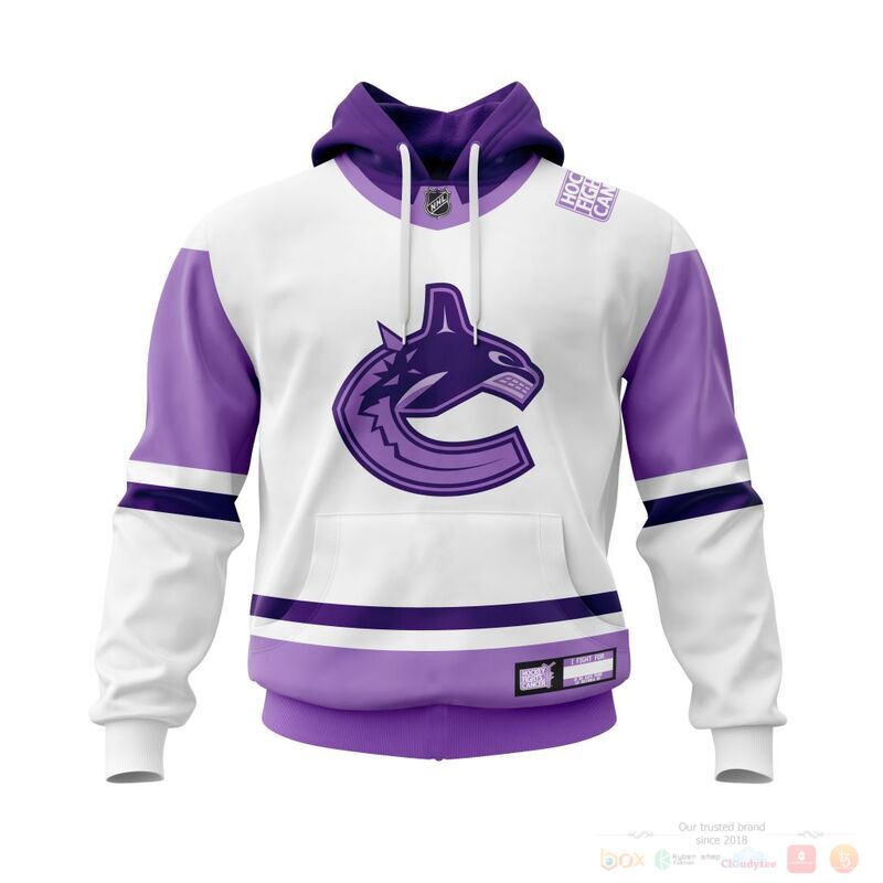 HOT NHL Vancouver Canucks Fights Cancer custom name and number shirt, hoodie 16