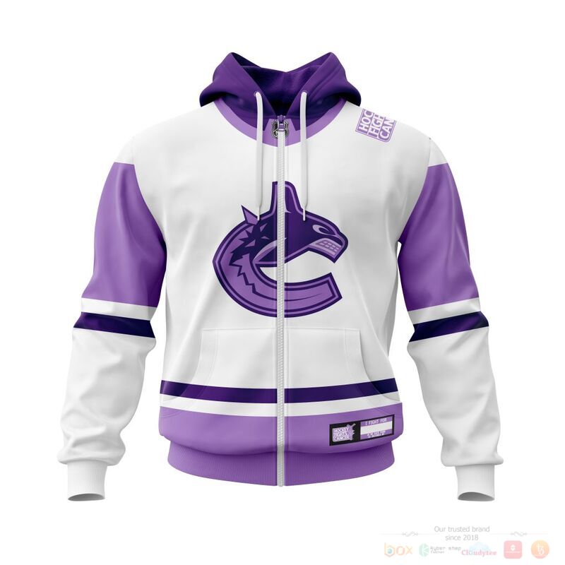 HOT NHL Vancouver Canucks Fights Cancer custom name and number shirt, hoodie 21