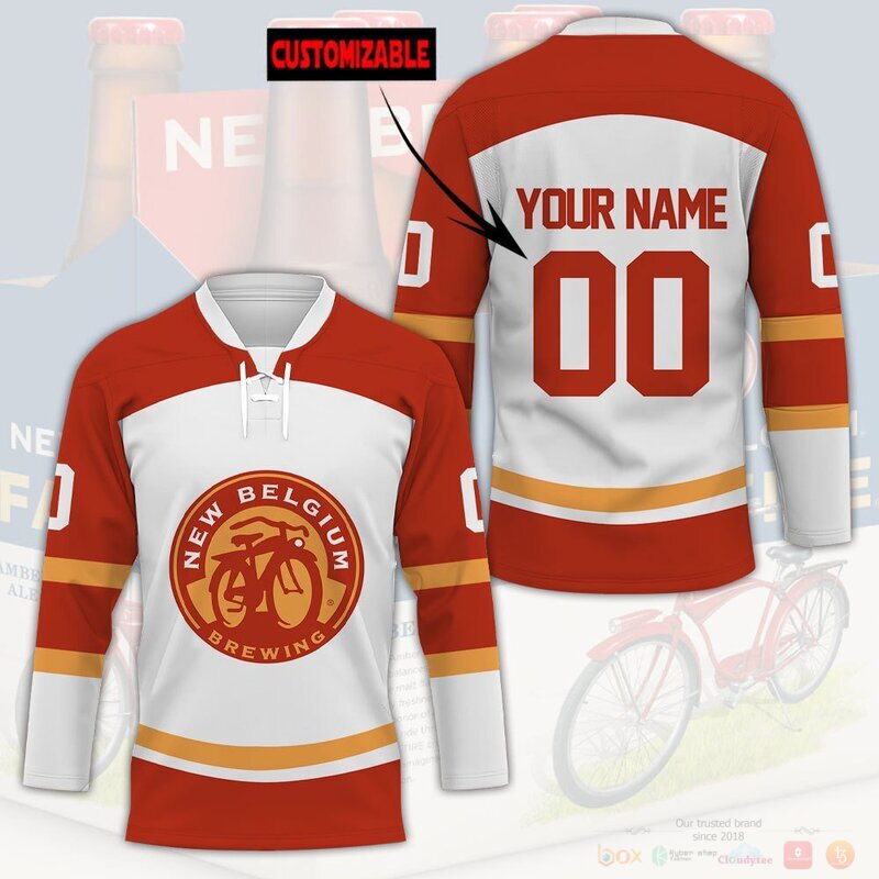 BEST New Belgium Brewing Custom name and number Hockey Jersey 2